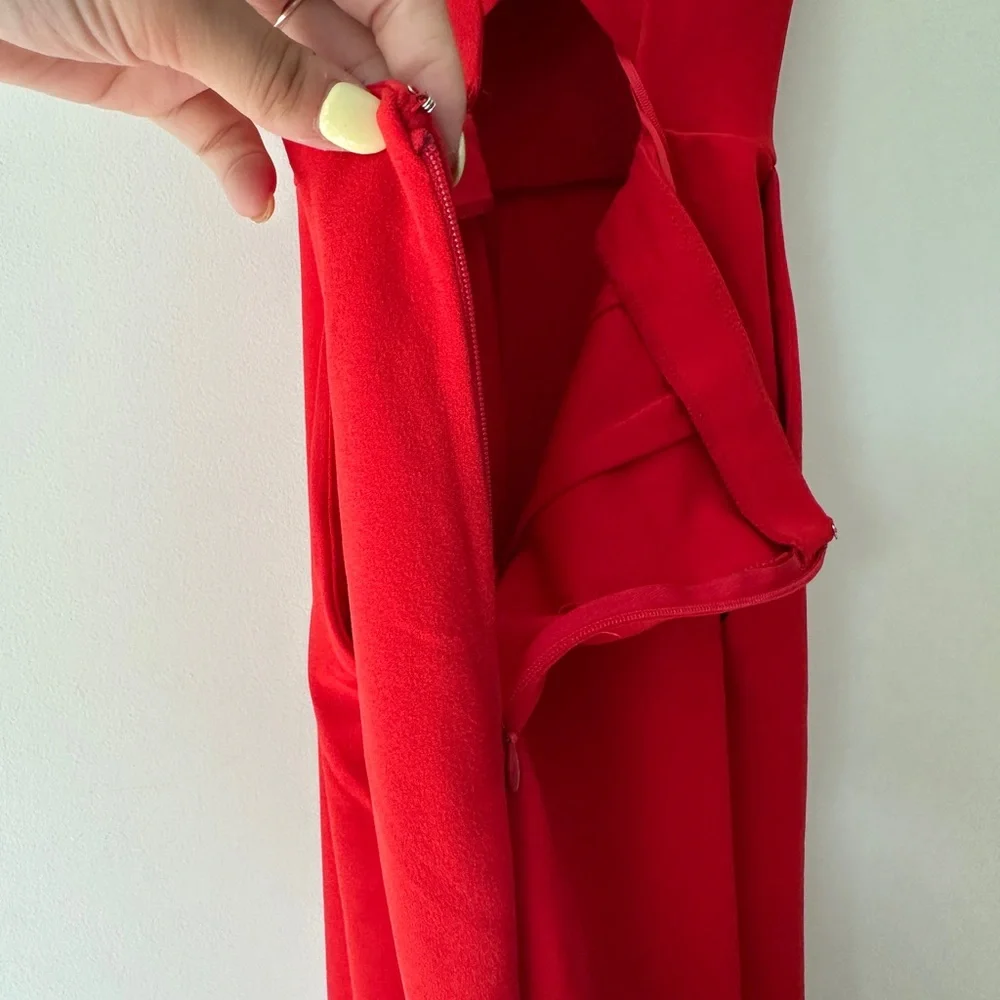 NWT Express Red Criss Cross Back Jumpsuit - Picture 10 of 10